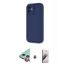 MARSİLYAN™- iPhone 11 Kılıf Yankı Yansıma Özel Seri - Siyah Bilvis 3D Mat Cam Ekran Koruyucu + Raze Metal Kamera Lens - KI