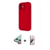 MARSİLYAN™- iPhone 11 Kılıf Yankı Yansıma Özel Seri - Siyah Bilvis 3D Mat Cam Ekran Koruyucu + Raze Metal Kamera Lens - KI