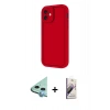 MARSİLYAN™- iPhone 11 Kılıf Yankı Yansıma Özel Seri - Siyah Bilvis 3D Mat Cam Ekran Koruyucu + Raze Metal Kamera Lens - MI