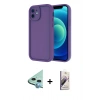 MARSİLYAN™- iPhone 11 Kılıf Yankı Yansıma Özel Seri - Siyah Bilvis 3D Mat Cam Ekran Koruyucu + Raze Metal Kamera Lens - MI