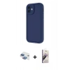 MARSİLYAN™- iPhone 11 Kılıf Yankı Yansıma Özel Seri - Siyah Bilvis 3D Mat Cam Ekran Koruyucu + Pers Alüminyum Kamera Lens - GI
