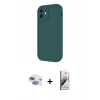 MARSİLYAN™- iPhone 11 Kılıf Yankı Yansıma Özel Seri - Siyah Bilvis 3D Mat Cam Ekran Koruyucu + Pers Alüminyum Kamera Lens - GI
