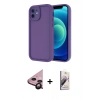 MARSİLYAN™- iPhone 11 Kılıf Yankı Yansıma Özel Seri - Siyah Bilvis 3D Mat Cam Ekran Koruyucu + Raze Metal Kamera Lens - SH