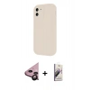 MARSİLYAN™- iPhone 11 Kılıf Yankı Yansıma Özel Seri - Siyah Bilvis 3D Mat Cam Ekran Koruyucu + Raze Metal Kamera Lens - SH