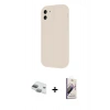 MARSİLYAN™- iPhone 11 Kılıf Yankı Yansıma Özel Seri - Siyah Bilvis 3D Mat Cam Ekran Koruyucu + Pers Alüminyum Kamera Lens - YL