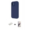 MARSİLYAN™- iPhone 11 Kılıf Yankı Yansıma Özel Seri - Siyah Bilvis 3D Mat Cam Ekran Koruyucu + Renkli Kamera Lens Koruma Cam - YL