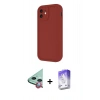 MARSİLYAN™- iPhone 11 Kılıf Yankı Yansıma Özel Seri - Siyah Bilvis 5in1 3D Magic Cam Ekran Koruyucu + Raze Metal Kamera Lens - KI