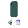 MARSİLYAN™- iPhone 11 Kılıf Yankı Yansıma Özel Seri - Siyah Bilvis 5in1 3D Magic Cam Ekran Koruyucu + Raze Metal Kamera Lens - KI