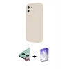 MARSİLYAN™- iPhone 11 Kılıf Yankı Yansıma Özel Seri - Siyah Bilvis 5in1 3D Magic Cam Ekran Koruyucu + Raze Metal Kamera Lens - KI
