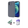 MARSİLYAN™- iPhone 11 Kılıf Yankı Yansıma Özel Seri - Siyah Bilvis 5in1 3D Magic Cam Ekran Koruyucu + Raze Metal Kamera Lens - KI