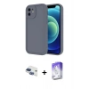 MARSİLYAN™- iPhone 11 Kılıf Yankı Yansıma Özel Seri - Siyah Bilvis 5in1 3D Magic Cam Ekran Koruyucu + Pers Alüminyum Kamera Lens - LT
