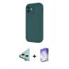 MARSİLYAN™- iPhone 11 Kılıf Yankı Yansıma Özel Seri - Siyah Bilvis 5in1 3D Magic Cam Ekran Koruyucu + Raze Metal Kamera Lens - MI