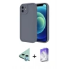 MARSİLYAN™- iPhone 11 Kılıf Yankı Yansıma Özel Seri - Siyah Bilvis 5in1 3D Magic Cam Ekran Koruyucu + Raze Metal Kamera Lens - MI