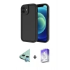 MARSİLYAN™- iPhone 11 Kılıf Yankı Yansıma Özel Seri - Siyah Bilvis 5in1 3D Magic Cam Ekran Koruyucu + Raze Metal Kamera Lens - MI