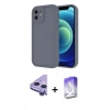 MARSİLYAN™- iPhone 11 Kılıf Yankı Yansıma Özel Seri - Siyah Bilvis 5in1 3D Magic Cam Ekran Koruyucu + Raze Metal Kamera Lens - MR