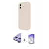 MARSİLYAN™- iPhone 11 Kılıf Yankı Yansıma Özel Seri - Siyah Bilvis 5in1 3D Magic Cam Ekran Koruyucu + Raze Metal Kamera Lens - MR