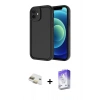 MARSİLYAN™- iPhone 11 Kılıf Yankı Yansıma Özel Seri - Siyah Bilvis 5in1 3D Magic Cam Ekran Koruyucu + Pers Alüminyum Kamera Lens - GD