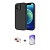 MARSİLYAN™- iPhone 11 Kılıf Yankı Yansıma Özel Seri - Siyah Bilvis 5in1 3D Magic Cam Ekran Koruyucu + Pers Alüminyum Kamera Lens - KI