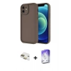 MARSİLYAN™- iPhone 11 Kılıf Yankı Yansıma Özel Seri - Siyah Bilvis 5in1 3D Magic Cam Ekran Koruyucu + Pers Alüminyum Kamera Lens - GD