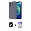 MARSİLYAN™- iPhone 11 Kılıf Yankı Yansıma Özel Seri - Siyah Bilvis 5in1 3D Magic Cam Ekran Koruyucu + PVD Metal Kamera Lens - SH