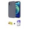 MARSİLYAN™- iPhone 11 Kılıf Yankı Yansıma Özel Seri - Siyah Bilvis 5in1 3D Magic Cam Ekran Koruyucu + Rainbow Kamera Lens Koruma Cam - KI