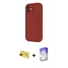 MARSİLYAN™- iPhone 11 Kılıf Yankı Yansıma Özel Seri - Siyah Bilvis 5in1 3D Magic Cam Ekran Koruyucu + Rainbow Kamera Lens Koruma Cam - KI