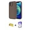 MARSİLYAN™- iPhone 11 Kılıf Yankı Yansıma Özel Seri - Siyah Bilvis 5in1 3D Magic Cam Ekran Koruyucu + Rainbow Kamera Lens Koruma Cam - KI