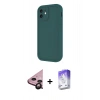 MARSİLYAN™- iPhone 11 Kılıf Yankı Yansıma Özel Seri - Siyah Bilvis 5in1 3D Magic Cam Ekran Koruyucu + Raze Metal Kamera Lens - SH