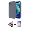 MARSİLYAN™- iPhone 11 Kılıf Yankı Yansıma Özel Seri - Siyah Bilvis 5in1 3D Magic Cam Ekran Koruyucu + Raze Metal Kamera Lens - SH
