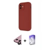 MARSİLYAN™- iPhone 11 Kılıf Yankı Yansıma Özel Seri - Siyah Bilvis 5in1 3D Magic Cam Ekran Koruyucu + Raze Metal Kamera Lens - SH