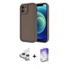 MARSİLYAN™- iPhone 11 Kılıf Yankı Yansıma Özel Seri - Siyah Bilvis 5in1 3D Magic Cam Ekran Koruyucu + Raze Metal Kamera Lens - GS