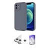 MARSİLYAN™- iPhone 11 Kılıf Yankı Yansıma Özel Seri - Siyah Bilvis 5in1 3D Magic Cam Ekran Koruyucu + Raze Metal Kamera Lens - GS
