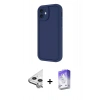 MARSİLYAN™- iPhone 11 Kılıf Yankı Yansıma Özel Seri - Siyah Bilvis 5in1 3D Magic Cam Ekran Koruyucu + Raze Metal Kamera Lens - GS