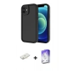 MARSİLYAN™- iPhone 11 Kılıf Yankı Yansıma Özel Seri - Siyah Bilvis 5in1 3D Magic Cam Ekran Koruyucu + Renkli Kamera Lens Koruma Cam - SI