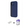 MARSİLYAN™- iPhone 11 Kılıf Yankı Yansıma Özel Seri - Siyah Bilvis 5in1 3D Magic Cam Ekran Koruyucu + Renkli Kamera Lens Koruma Cam - SI