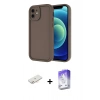 MARSİLYAN™- iPhone 11 Kılıf Yankı Yansıma Özel Seri - Siyah Bilvis 5in1 3D Magic Cam Ekran Koruyucu + Renkli Kamera Lens Koruma Cam - YL