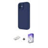 MARSİLYAN™- iPhone 11 Kılıf Yankı Yansıma Özel Seri - Siyah Bilvis 5in1 3D Magic Cam Ekran Koruyucu + Renkli Kamera Lens Koruma Cam - PE