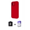 MARSİLYAN™- iPhone 11 Kılıf Yankı Yansıma Özel Seri - Siyah Bilvis 5in1 3D Magic Cam Ekran Koruyucu + PVD Metal Kamera Lens - TU
