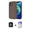 MARSİLYAN™- iPhone 11 Kılıf Yankı Yansıma Özel Seri - Siyah Bilvis 5in1 3D Magic Cam Ekran Koruyucu + PVD Metal Kamera Lens - TU