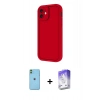 MARSİLYAN™- iPhone 11 Kılıf Yankı Yansıma Özel Seri - Siyah Bilvis 5in1 3D Magic Cam Ekran Koruyucu + Neon Fosforlu Kamera Lens - YL