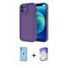 MARSİLYAN™- iPhone 11 Kılıf Yankı Yansıma Özel Seri - Siyah Bilvis 5in1 3D Magic Cam Ekran Koruyucu + Neon Fosforlu Kamera Lens - YL