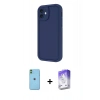 MARSİLYAN™- iPhone 11 Kılıf Yankı Yansıma Özel Seri - Siyah Bilvis 5in1 3D Magic Cam Ekran Koruyucu + Neon Fosforlu Kamera Lens - YL