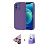 MARSİLYAN™- iPhone 11 Kılıf Yankı Yansıma Özel Seri - Siyah Bilvis 5in1 5D Magic Hayalet Cam Ekran Koruyucu + Raze Metal Kamera Lens - SH