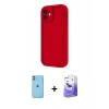 MARSİLYAN™- iPhone 11 Kılıf Yankı Yansıma Özel Seri - Siyah Bilvis 5in1 5D Magic Hayalet Cam Ekran Koruyucu + Neon Fosforlu Kamera Lens - YL