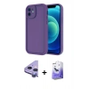 MARSİLYAN™- iPhone 11 Kılıf Yankı Yansıma Özel Seri - Siyah Bilvis 5in1 5D Magic Hayalet Cam Ekran Koruyucu + Raze Metal Kamera Lens - MR