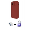 MARSİLYAN™- iPhone 11 Kılıf Yankı Yansıma Özel Seri - Siyah Bilvis 5in1 5D Magic Hayalet Cam Ekran Koruyucu + Gökkuşağı Pers Alüminyum Kamera Lens