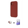 MARSİLYAN™- iPhone 11 Kılıf Yankı Yansıma Özel Seri - Siyah Bilvis 5in1 5D Magic Hayalet Cam Ekran Koruyucu + Pers Alüminyum Kamera Lens - KI