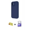 MARSİLYAN™- iPhone 11 Kılıf Yankı Yansıma Özel Seri - Siyah Bilvis 5in1 5D Magic Hayalet Cam Ekran Koruyucu + Kırmızı Rainbow Kamera Lens Koruma Cam