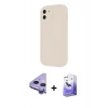 MARSİLYAN™- iPhone 11 Kılıf Yankı Yansıma Özel Seri - Siyah Bilvis 5in1 5D Magic Hayalet Cam Ekran Koruyucu + Raze Metal Kamera Lens - MR