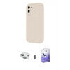 MARSİLYAN™- iPhone 11 Kılıf Yankı Yansıma Özel Seri - Siyah Bilvis 5in1 5D Magic Hayalet Cam Ekran Koruyucu + Pers Alüminyum Kamera Lens - YL